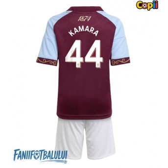 Aston Villa Boubacar Kamara #44 Echipament de Fotbal Replică 2025-26 Copii Acasa (+ Șorturi)